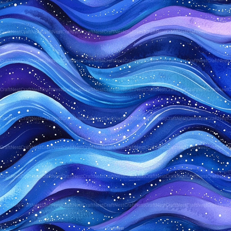 Blue Holographic Glitter Digital Paper - CraftNest - Digital Crafting and Art