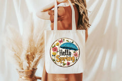 Hello Spring Floral Sign Clipart Bundle - CraftNest - Digital Crafting and Art