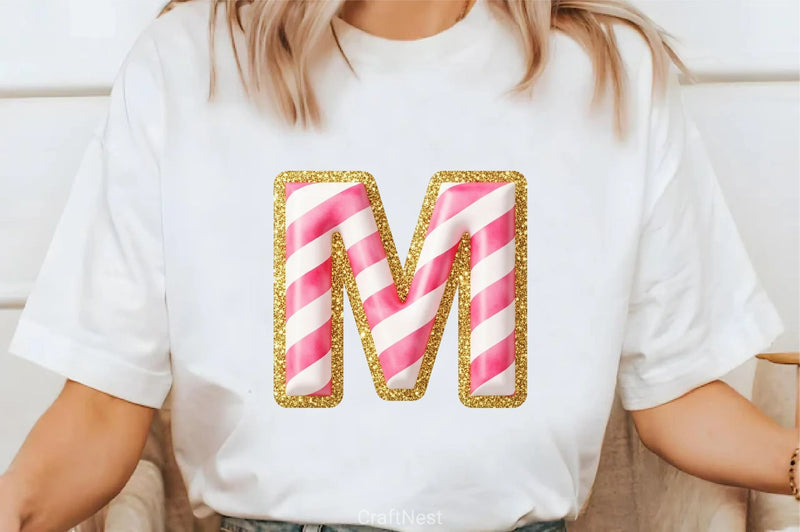 Candy Cane Alphabet Clipart Bundle - CraftNest - Digital Crafting and Art