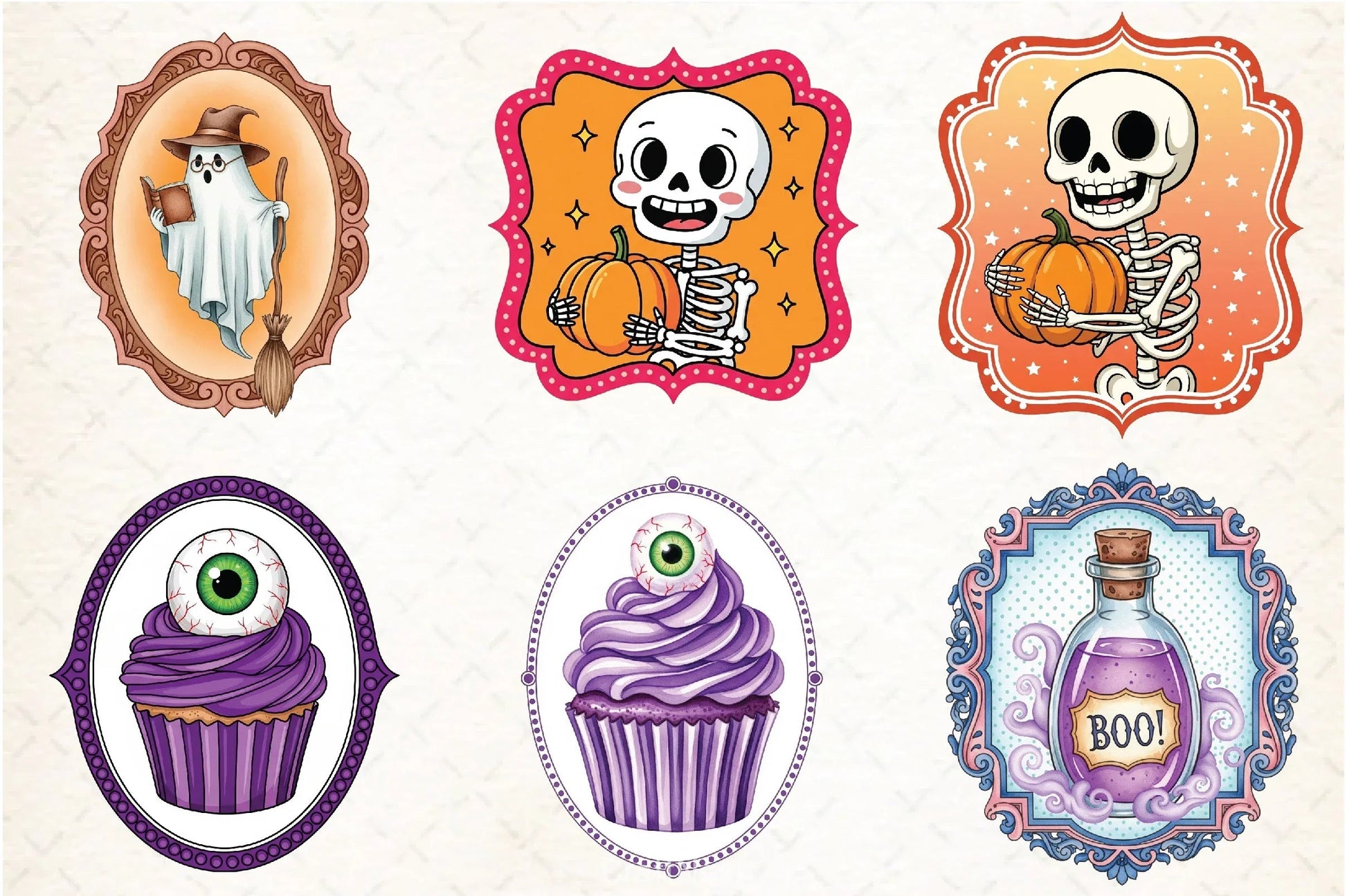 Vintage Halloween Frames Clipart Bundle - CraftNest - Digital Crafting and Art