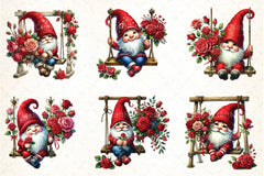 Valentine's Gnome Swing Clipart Bundle - CraftNest - Digital Crafting and Art