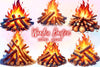 Wooden Bonfire Clipart Bundle 2