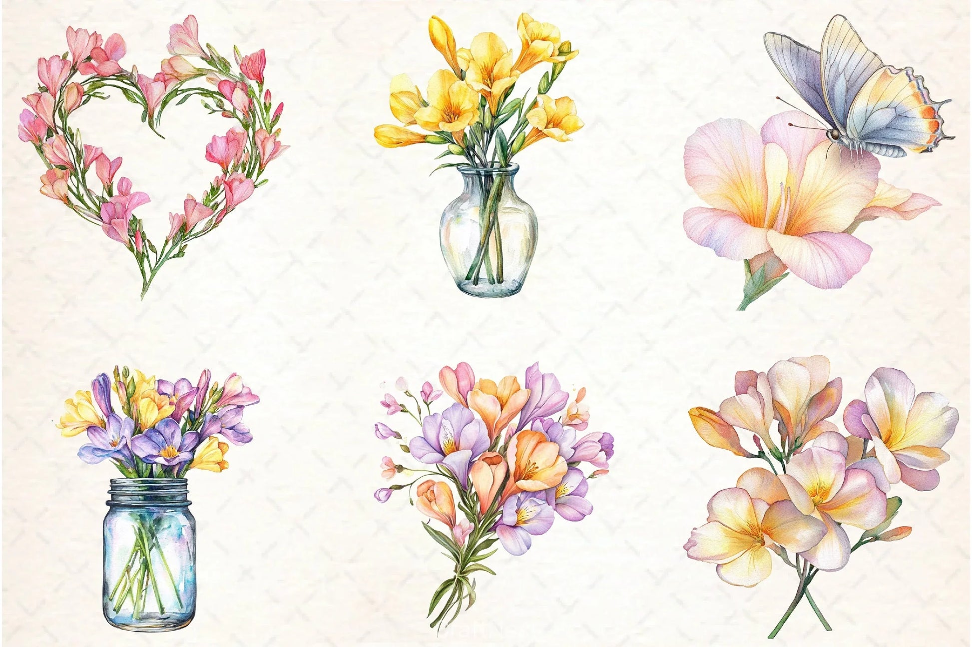 Freesia Mother's Day Clipart Bundle - CraftNest - Digital Crafting and Art