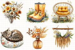 Autumn Set Clipart Bundle - CraftNest - Digital Crafting and Art