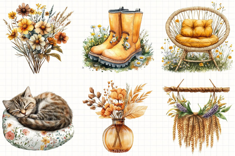 Autumn Set Clipart Bundle - CraftNest - Digital Crafting and Art