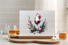 Christmas Wine Glass Clipart Bundle - CraftNest - Digital Crafting and Art