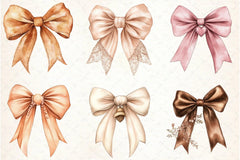 Autumn Coquette Bows Clipart Bundle - CraftNest - Digital Crafting and Art