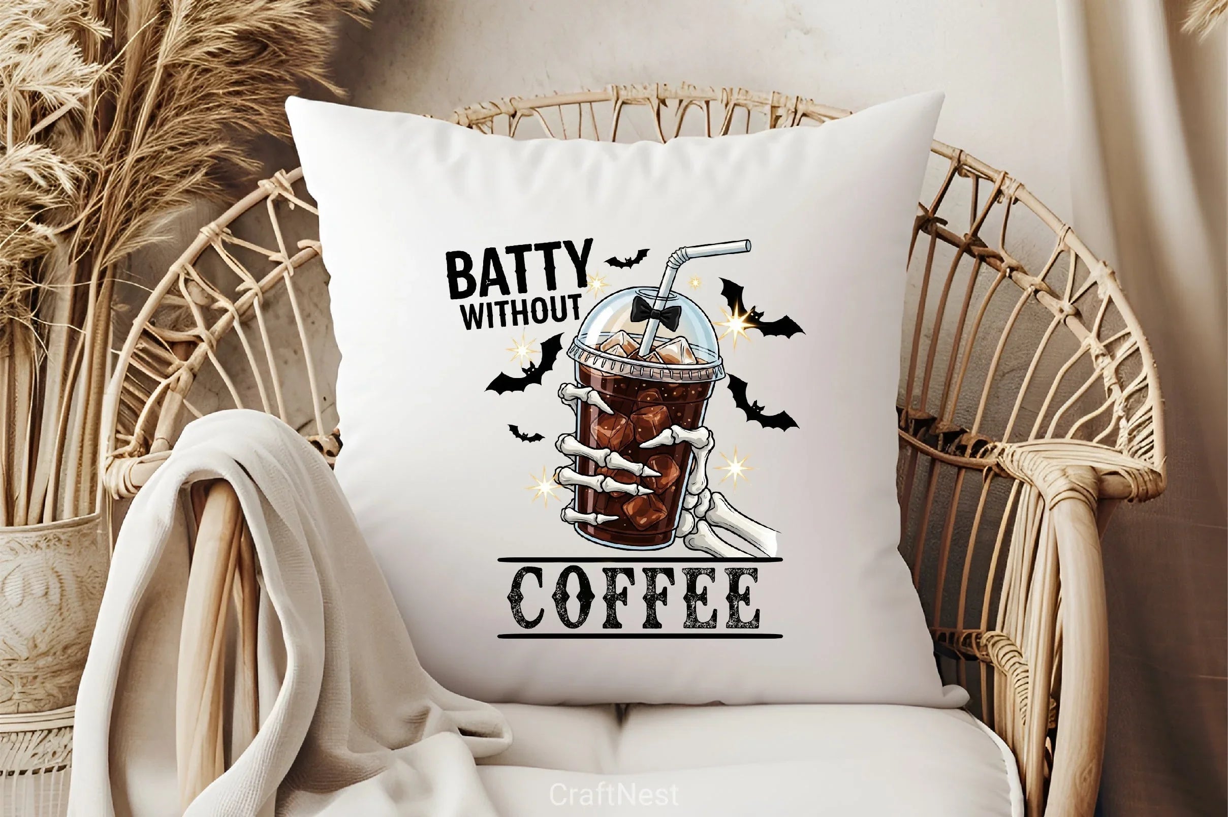 Batty Without Coffee Halloween Clipart Bundle - CraftNest - Digital Crafting and Art