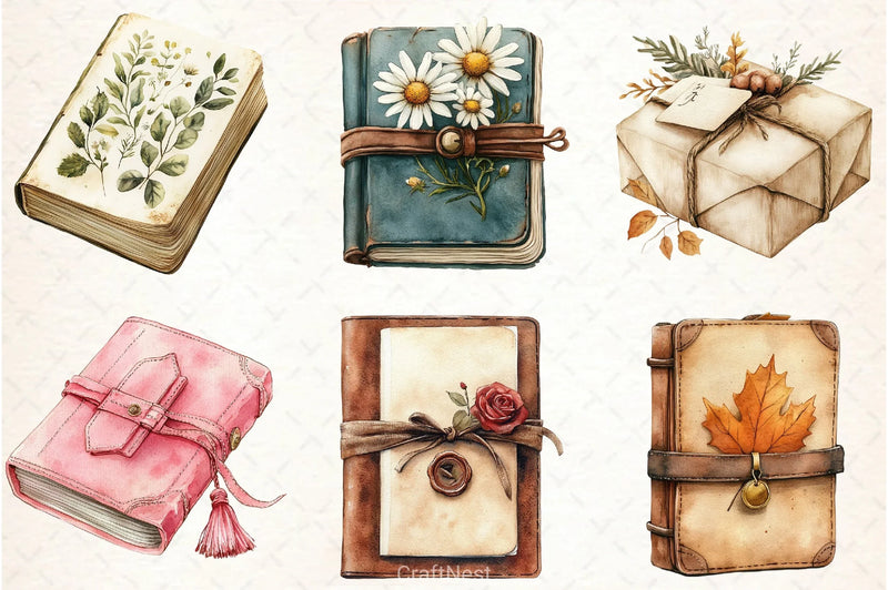 Autumn Book Clipart Bundle 3 - CraftNest - Digital Crafting and Art