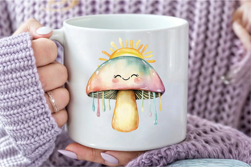 Rainbow Mushroom Clipart Bundle - CraftNest - Digital Crafting and Art