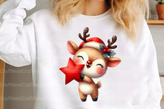 Quirky Christmas Reindeer Clipart Bundle 25 - CraftNest - Digital Crafting and Art