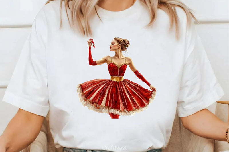 Christmas Ballerina Clipart Bundle - CraftNest - Digital Crafting and Art