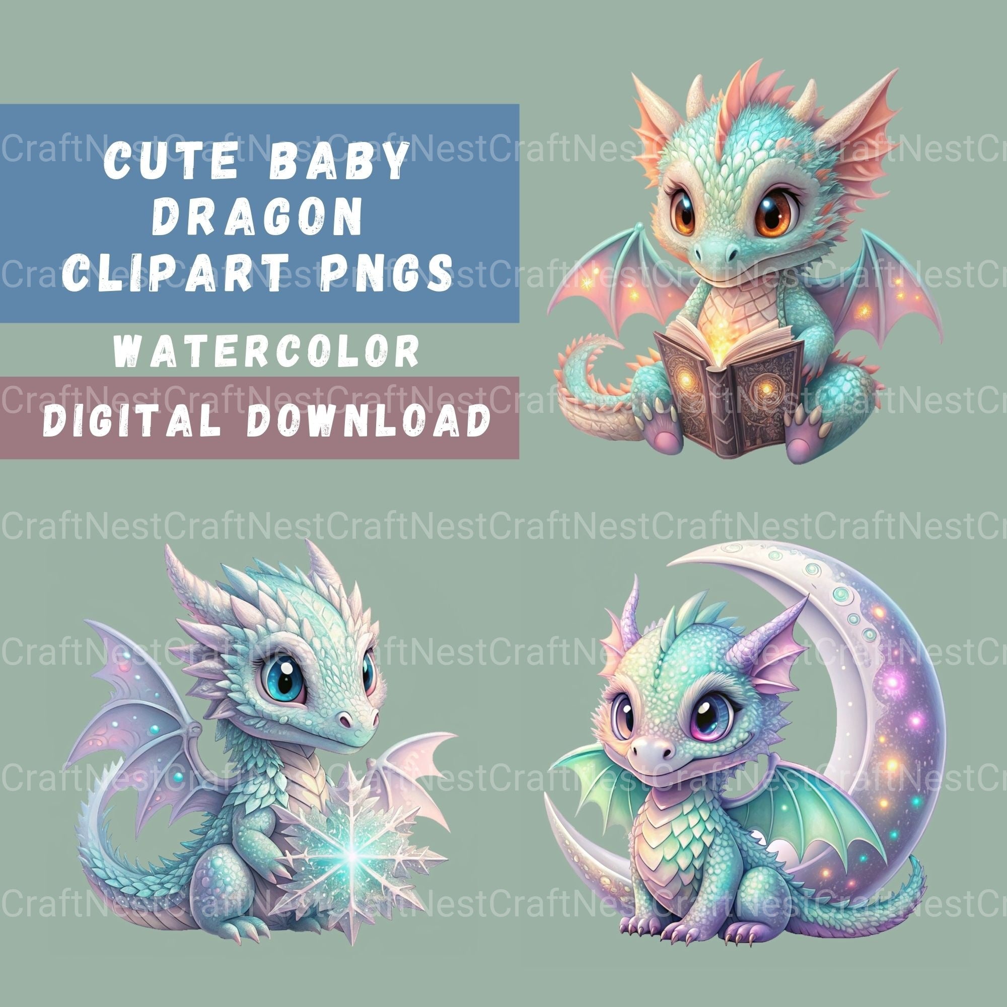 Dragon Babies Clipart Bundle