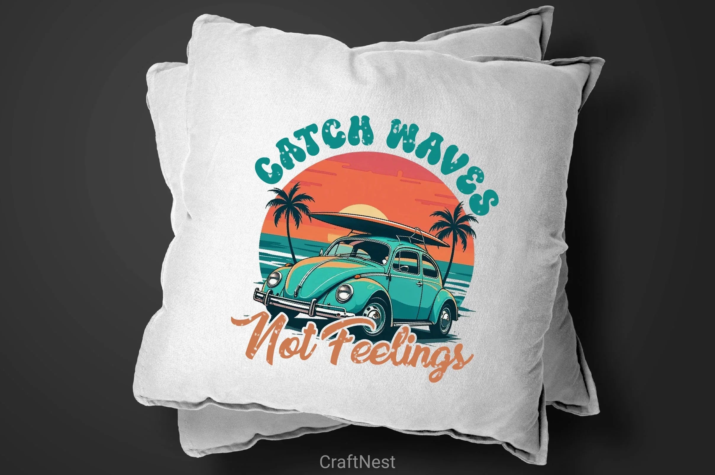 Retro Summer Catch Waves Clipart Bundle - CraftNest - Digital Crafting and Art