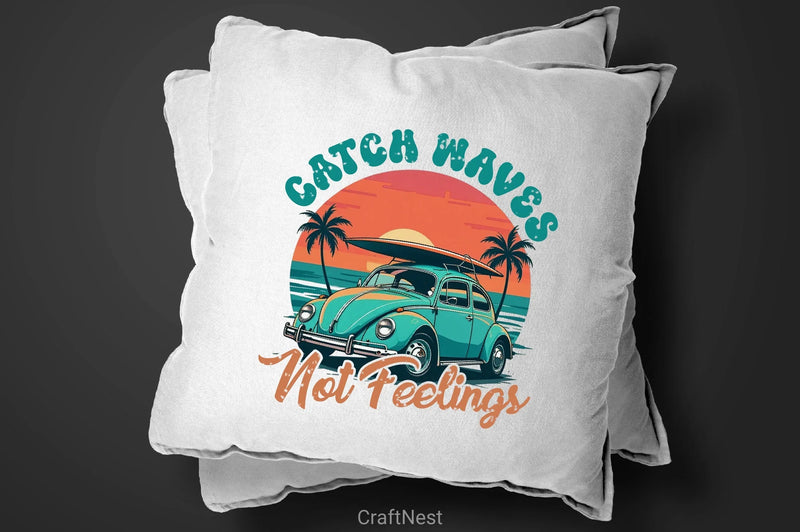 Retro Summer Catch Waves Clipart Bundle - CraftNest - Digital Crafting and Art