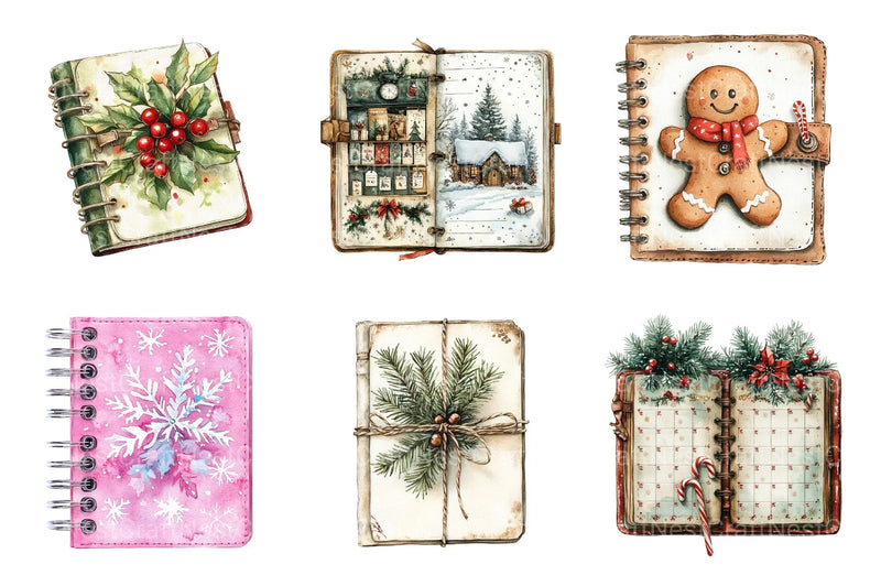 Cozy Christmas Planner Clipart Bundle 1 - CraftNest - Digital Crafting and Art