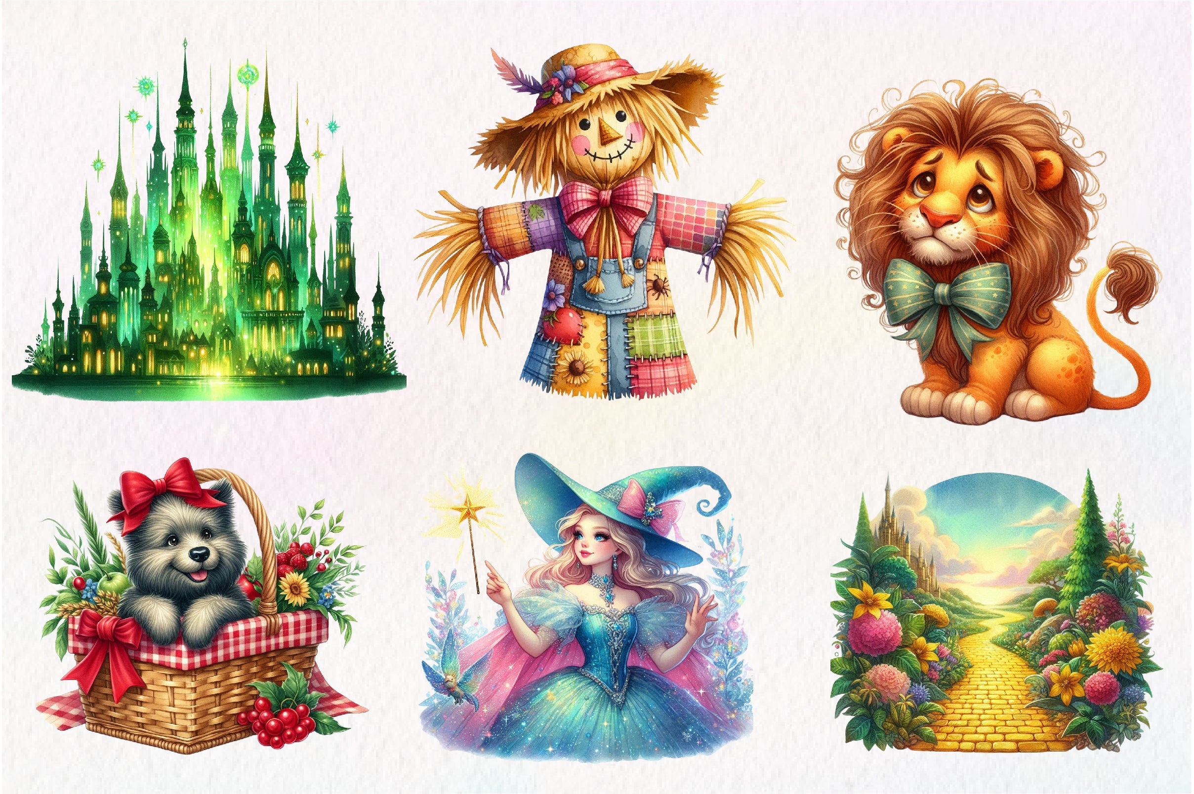 Wizard Of Oz Dorothy Clipart Bundle