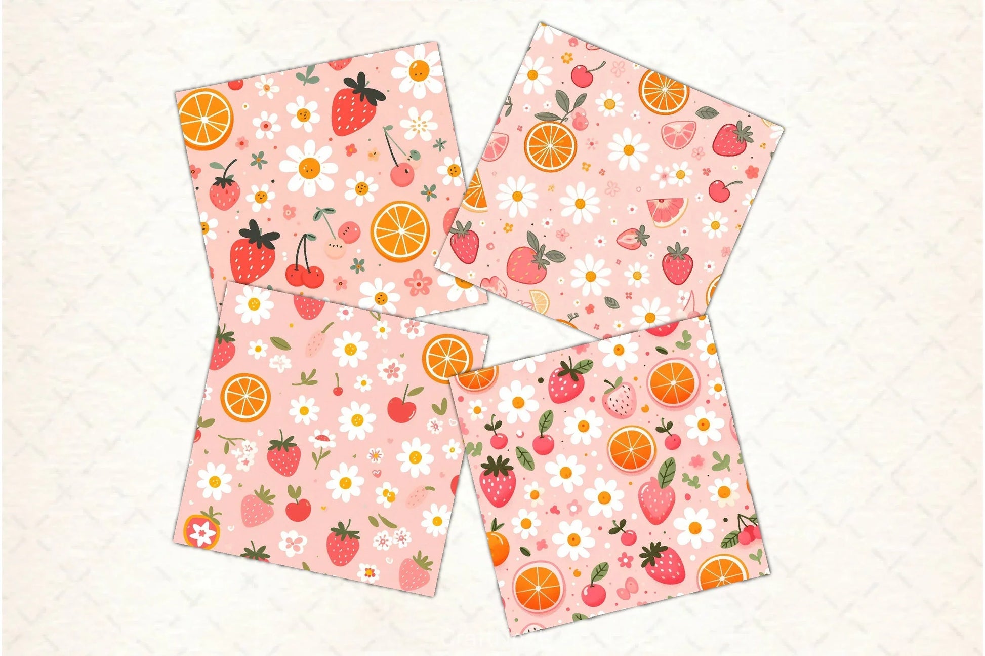 Summer Fruit Digital Paper - CraftNest - Digital Crafting and Art