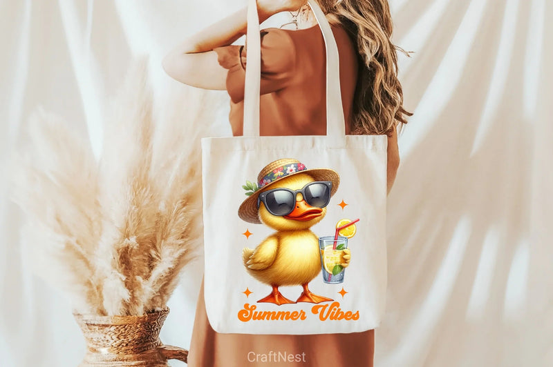 Summer Vibes Funny Duck Clipart Bundle - CraftNest - Digital Crafting and Art