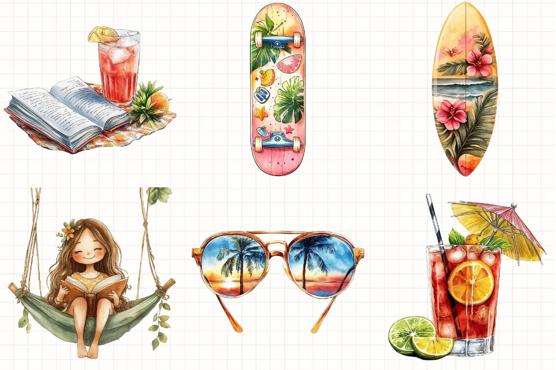 Summer Vacation Clipart Bundle 3 - CraftNest - Digital Crafting and Art