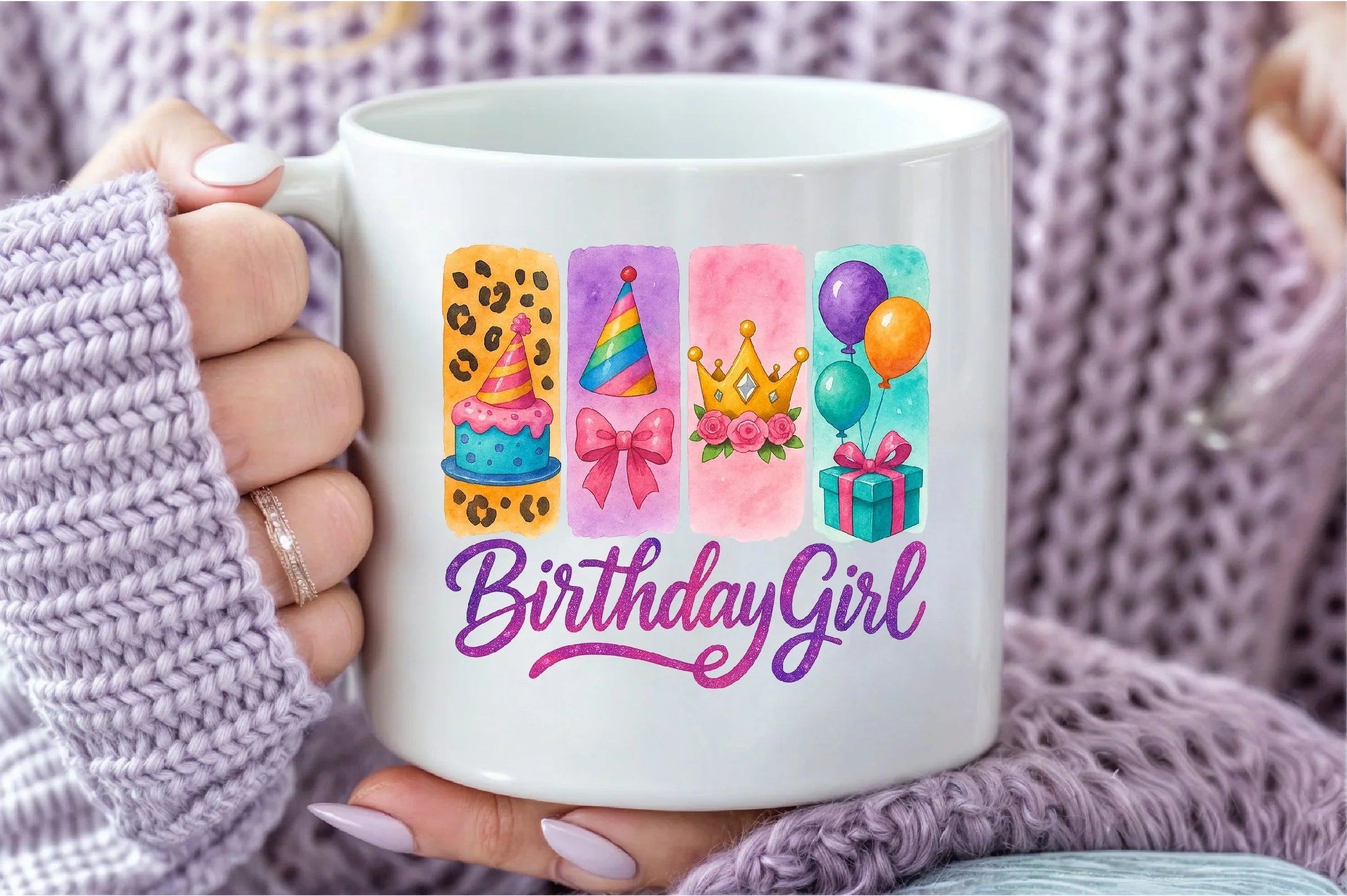 Brushstroke Birthday Girl Clipart Bundle - CraftNest - Digital Crafting and Art