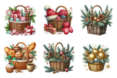 Christmas Gift Basket Clipart Bundle - CraftNest - Digital Crafting and Art