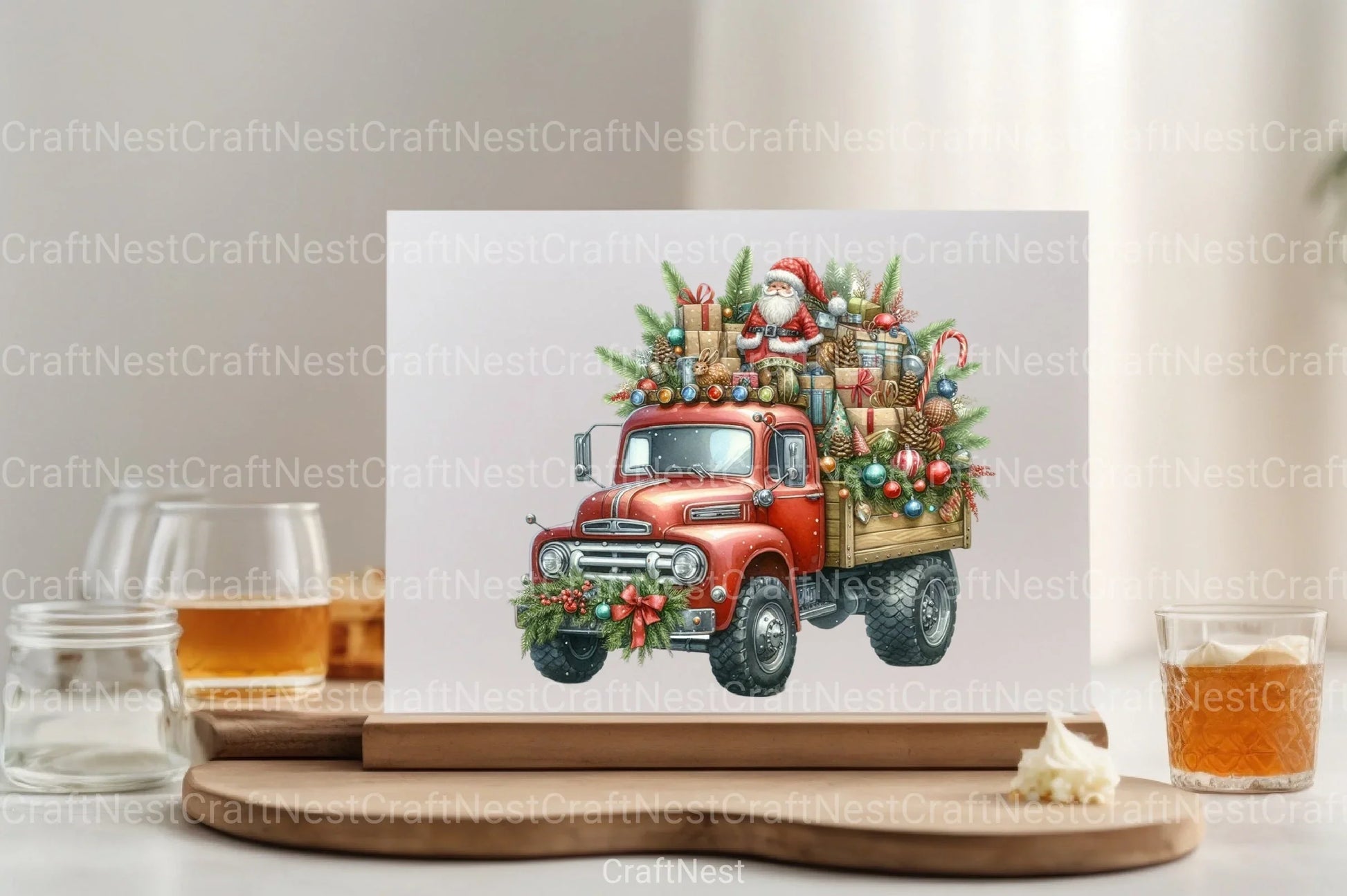 Christmas Truck Clipart Bundle 1 - CraftNest - Digital Crafting and Art
