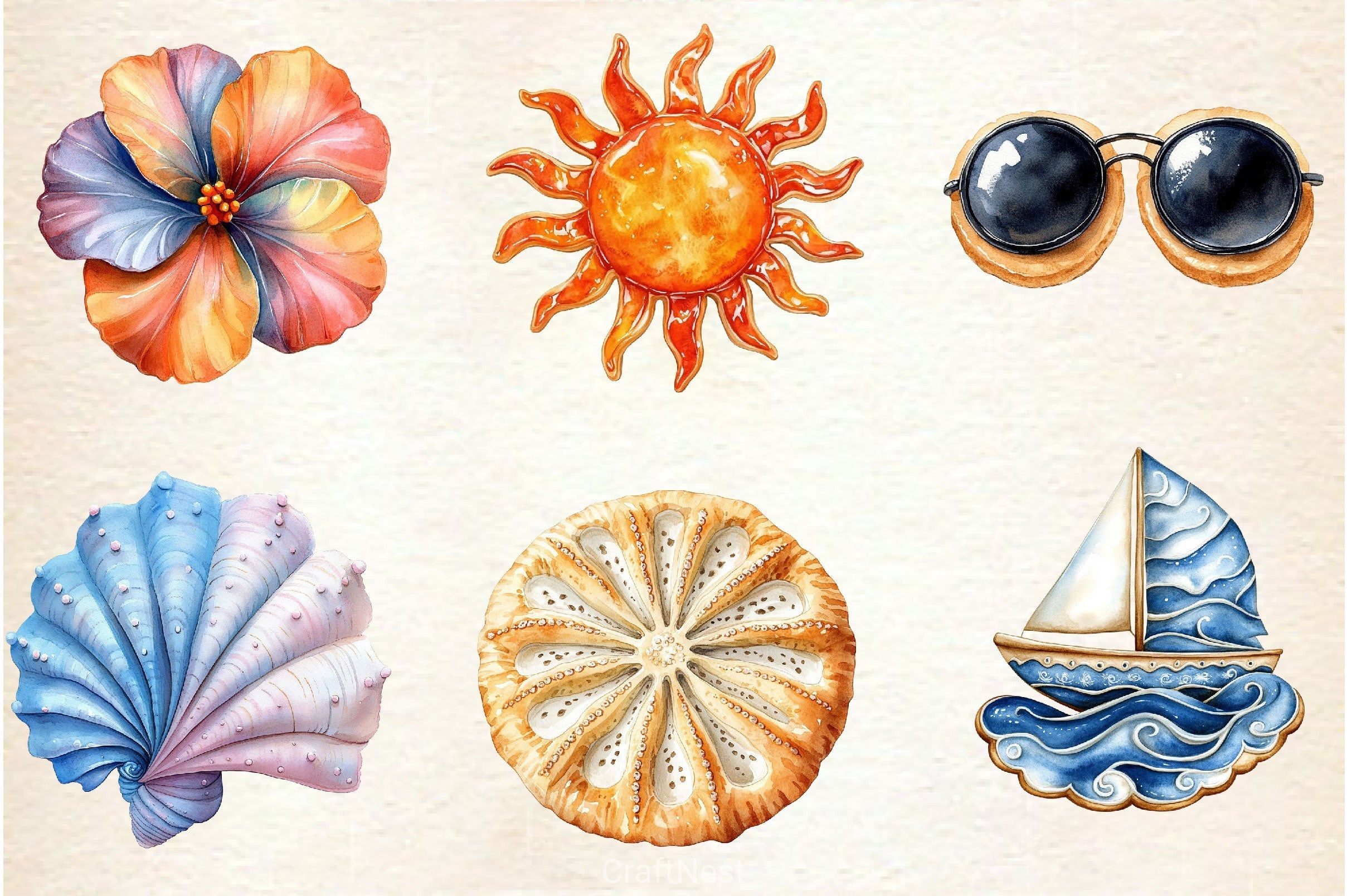 Summer Cookies Clipart Bundle 2