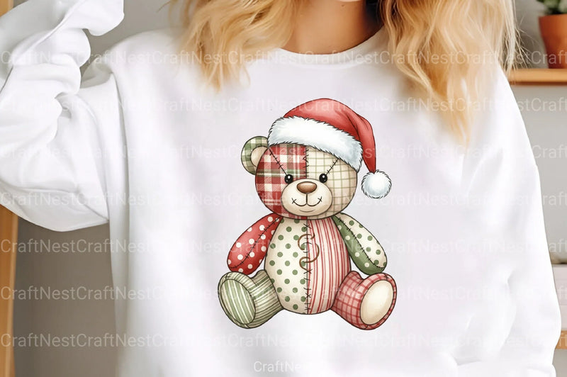 Patchwork Teddy Bear Clipart Bundle - CraftNest - Digital Crafting and Art