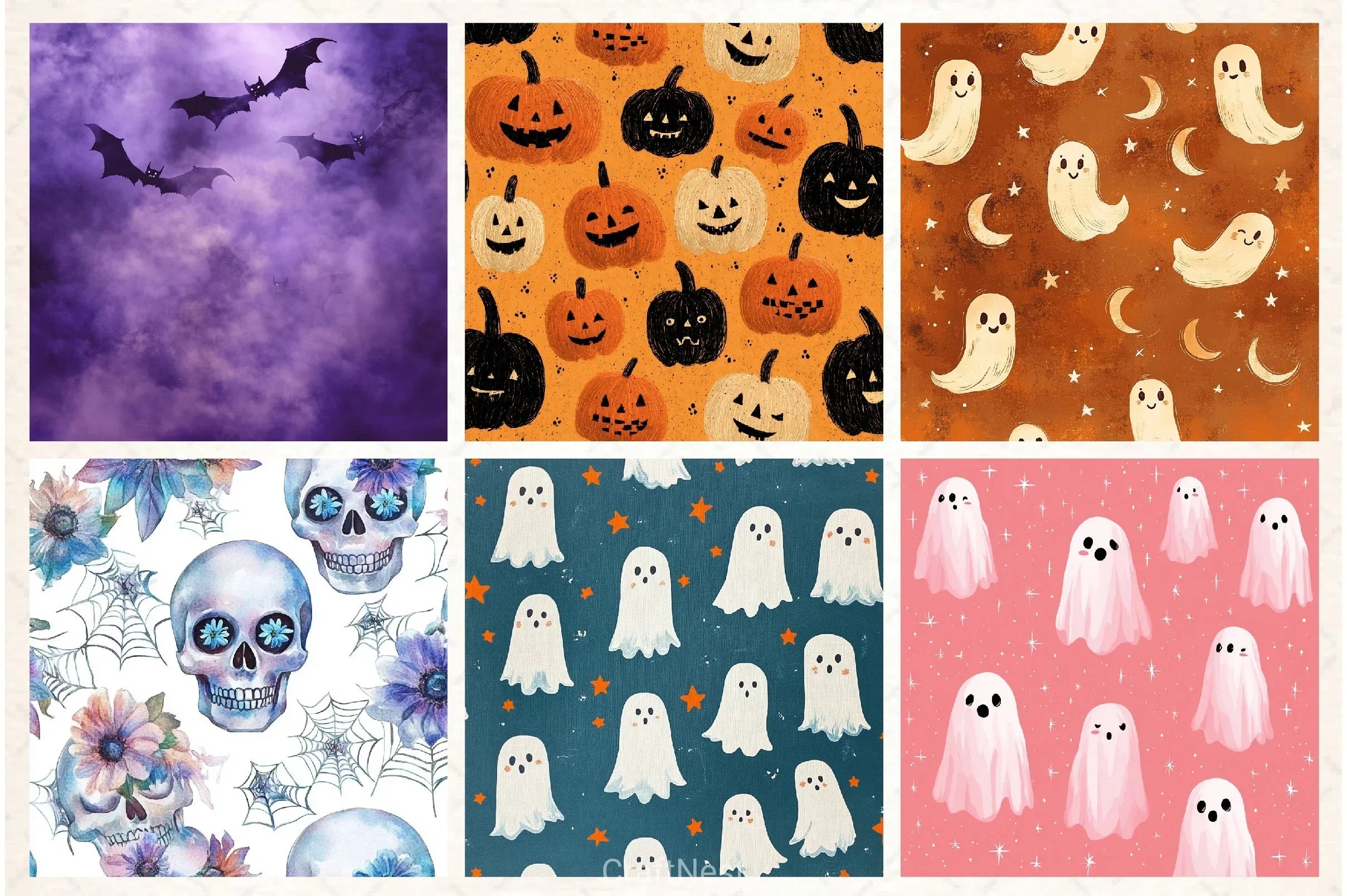 Halloween Digital Paper Pack 2 - CraftNest - Digital Crafting and Art