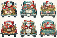 Christmas Gnome & Truck Clipart Bundle 3 - CraftNest - Digital Crafting and Art