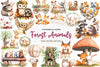 Woodland Forest Animals Friends Clipart Bundle