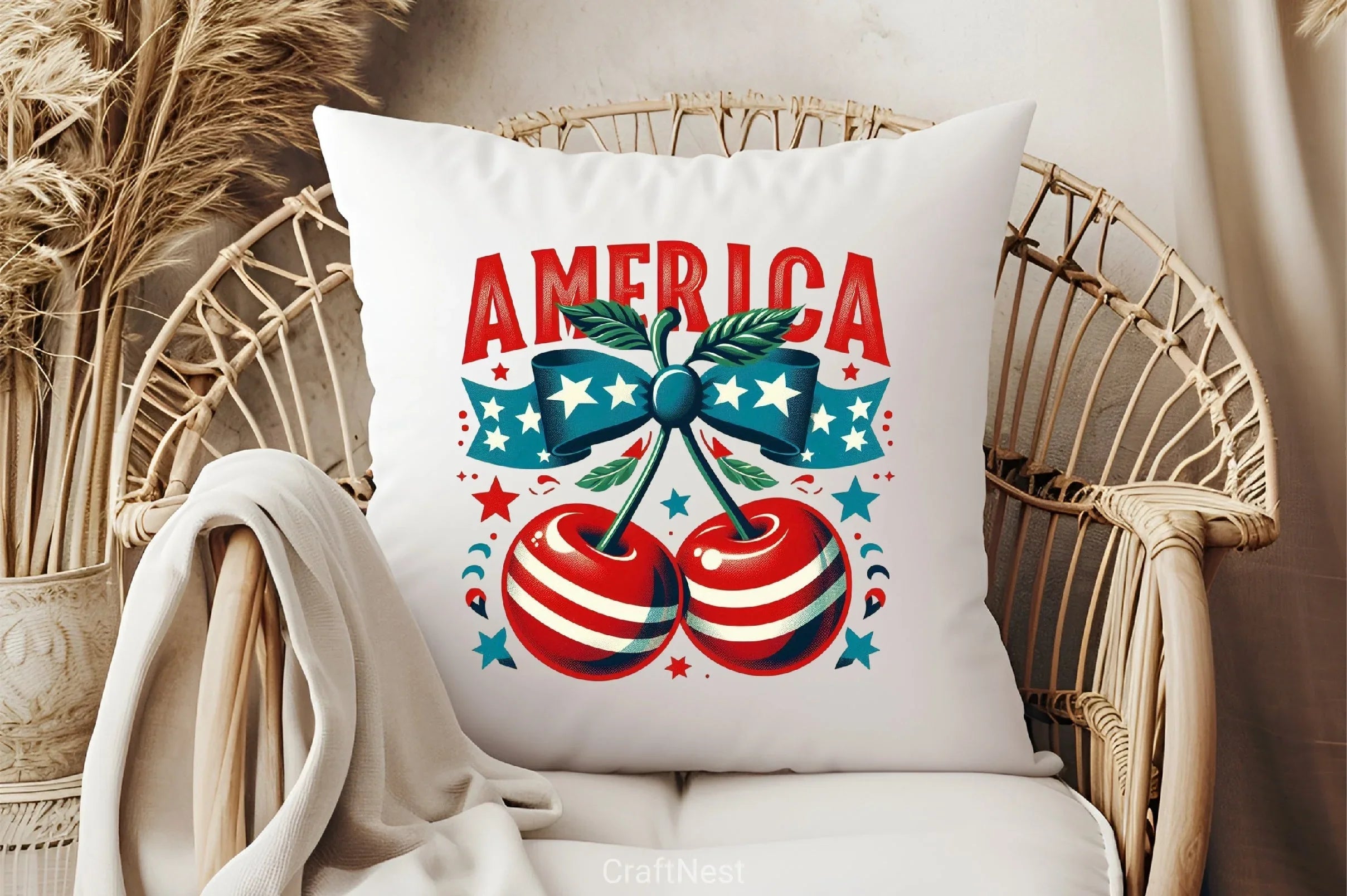 4th of July Coquette Cherry Clipart Bundle - CraftNest - Digital Crafting and Art