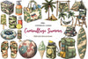 Camouflage Summer Elements Clipart Bundle