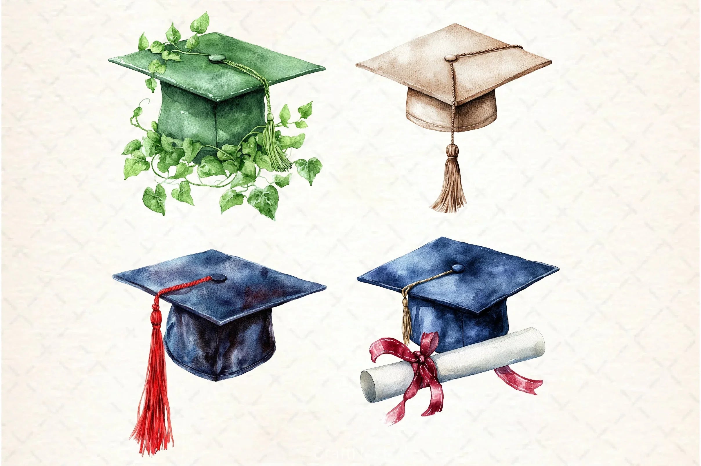 Graduation Cap Clipart Bundle - CraftNest - Digital Crafting and Art