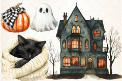 Creepy Cozy Halloween Clipart Bundle 1 - CraftNest - Digital Crafting and Art