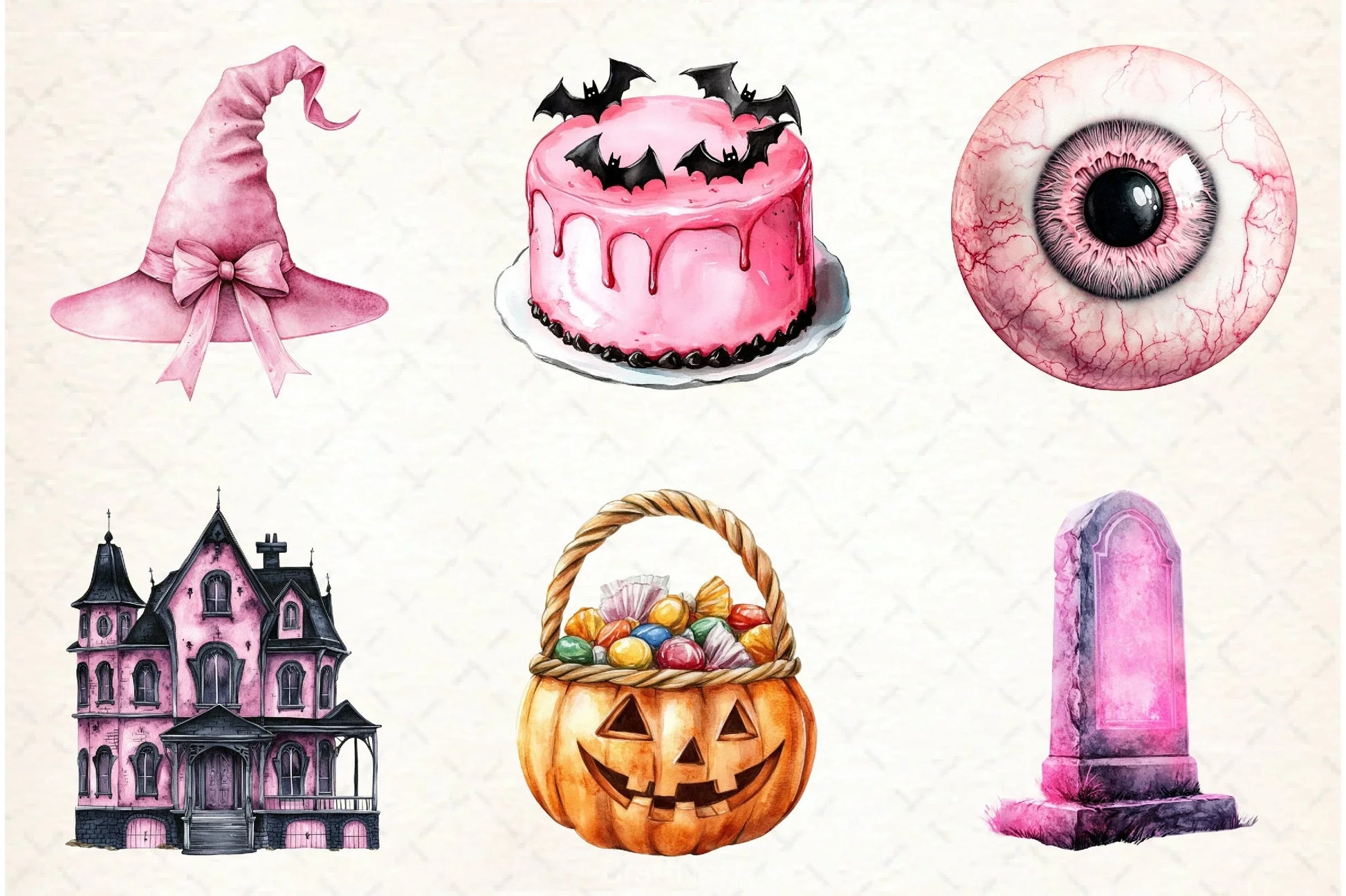 Pink Halloween Clipart Bundle 3 - CraftNest - Digital Crafting and Art