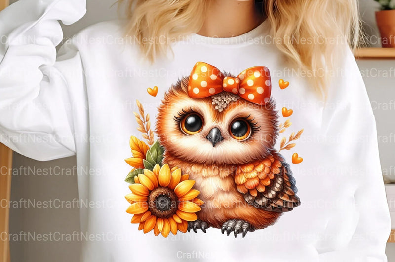 Cute Baby Owl Clipart Bundle - CraftNest - Digital Crafting and Art