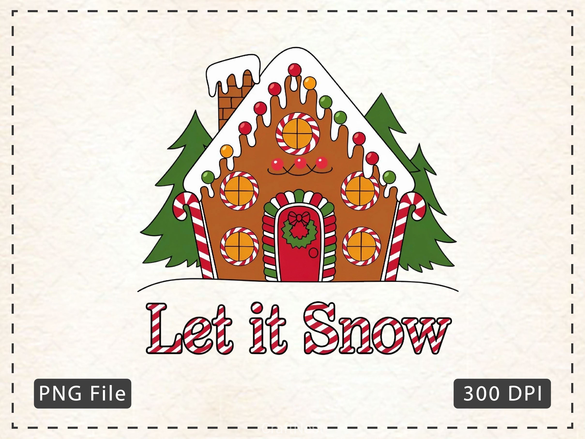 Let It Snow Vintage Christmas Clipart Bundle