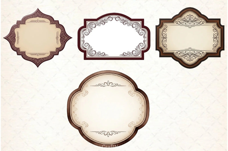 Vintage Label Clipart Bundle - CraftNest - Digital Crafting and Art