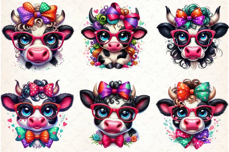 Funny Cow Clipart Bundle 4 - CraftNest - Digital Crafting and Art