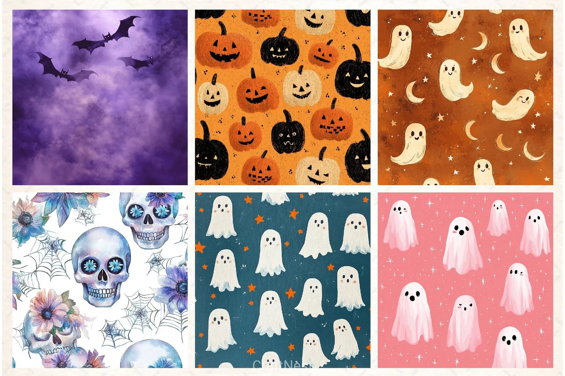 Halloween Digital Paper - CraftNest - Digital Crafting and Art