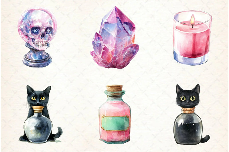 Pastel Spooky Halloween Clipart Bundle - CraftNest - Digital Crafting and Art