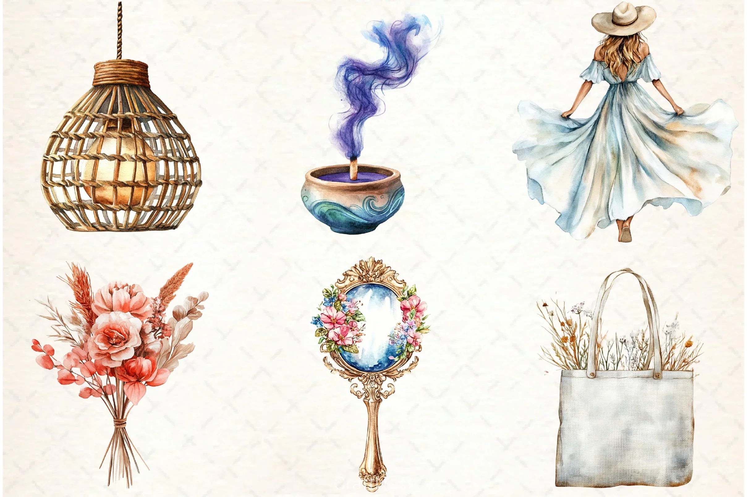 Boho Lifestyle Clipart Bundle - CraftNest - Digital Crafting and Art