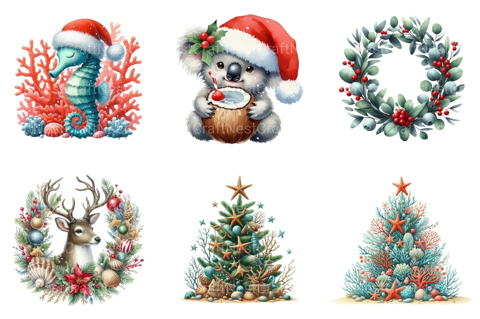 Australian Christmas Clipart Bundle - CraftNest - Digital Crafting and Art