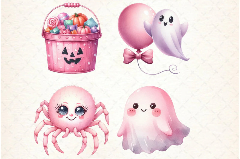 Pink Halloween Clipart Bundle 2 - CraftNest - Digital Crafting and Art