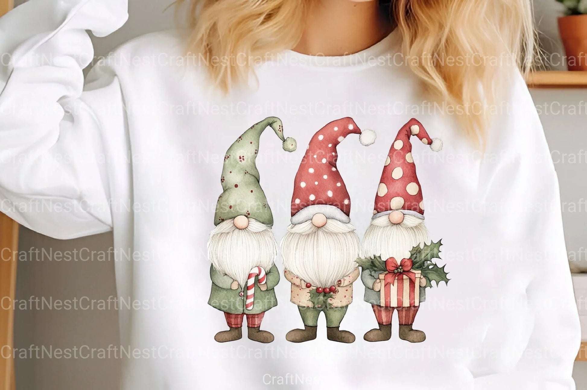 Christmas Gnomes Clipart Bundle: Cute Xmas Gnome Digital Download - CraftNest - Digital Crafting and Art