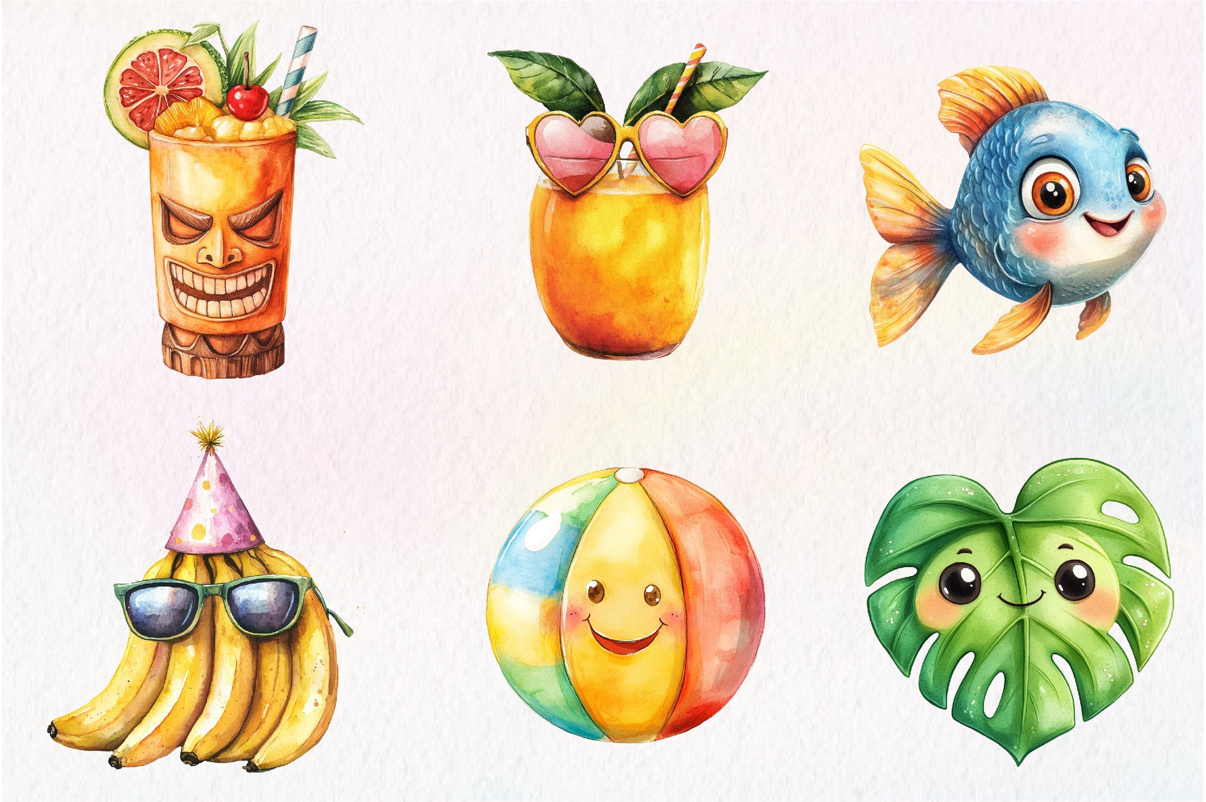 Tropical Tropicana Clipart Bundle
