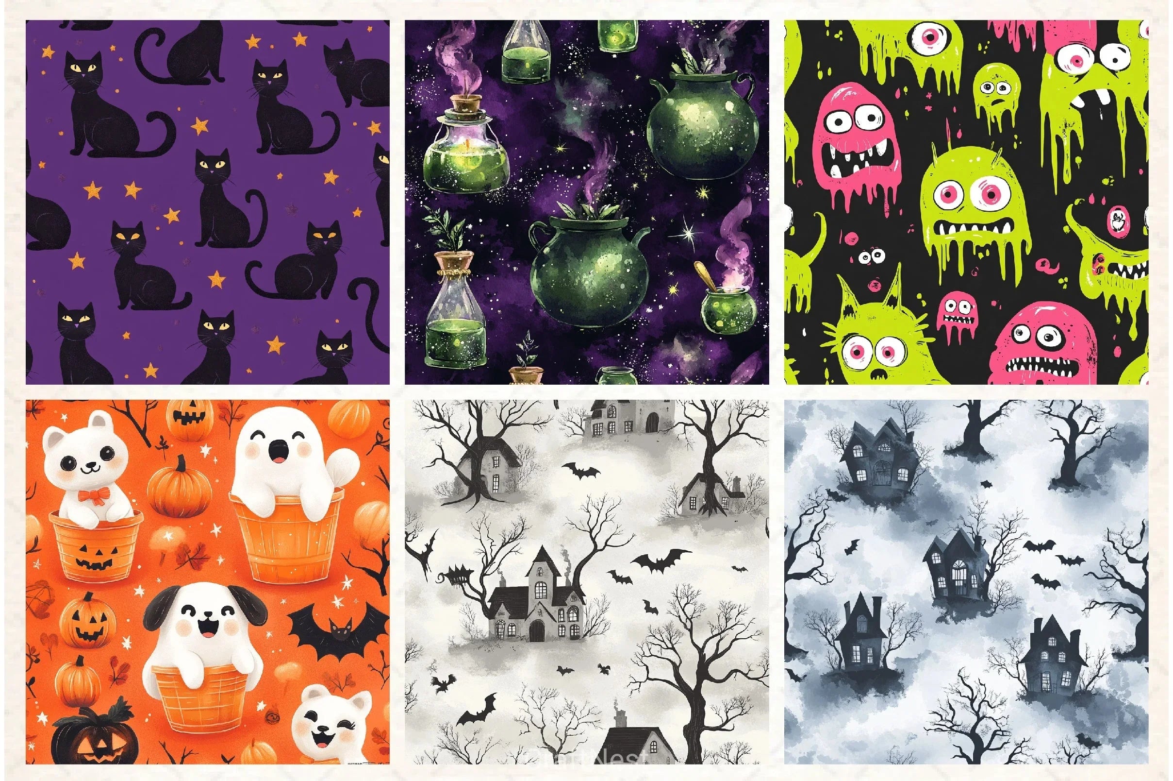 Happy Halloween Digital Paper - CraftNest - Digital Crafting and Art