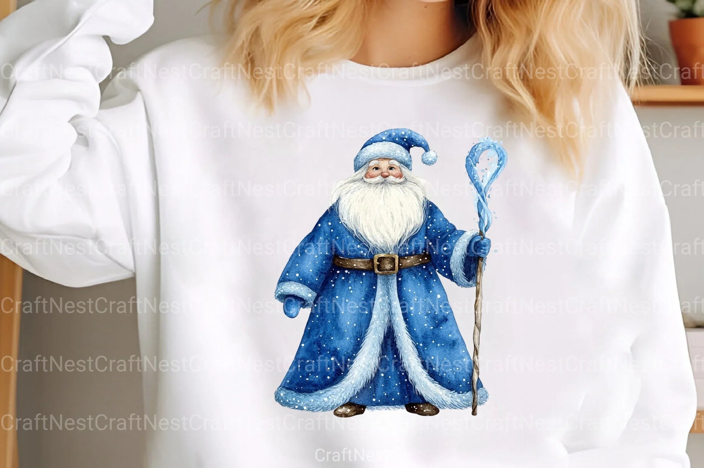 Blue Christmas Magic Winter Cozy Clipart Bundle - CraftNest - Digital Crafting and Art